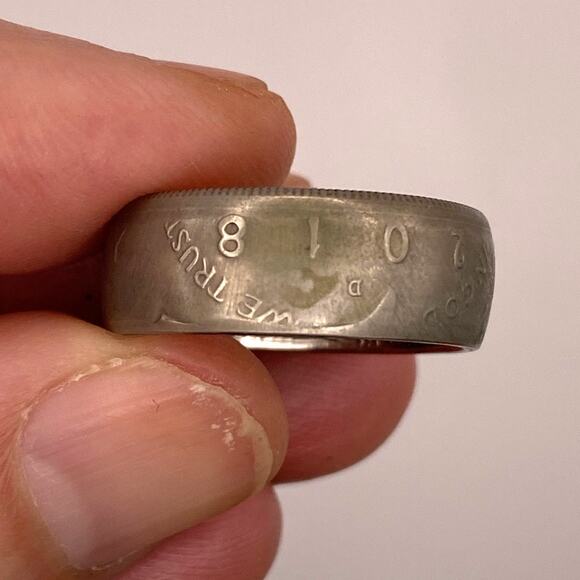 2018 Kennedy Half Dollar Coin Ring Wide Band Chunky Bold - Picture 11 of 11